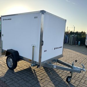 Remorque fourgon SMART BOX avec rampes Temared basculant 750kg