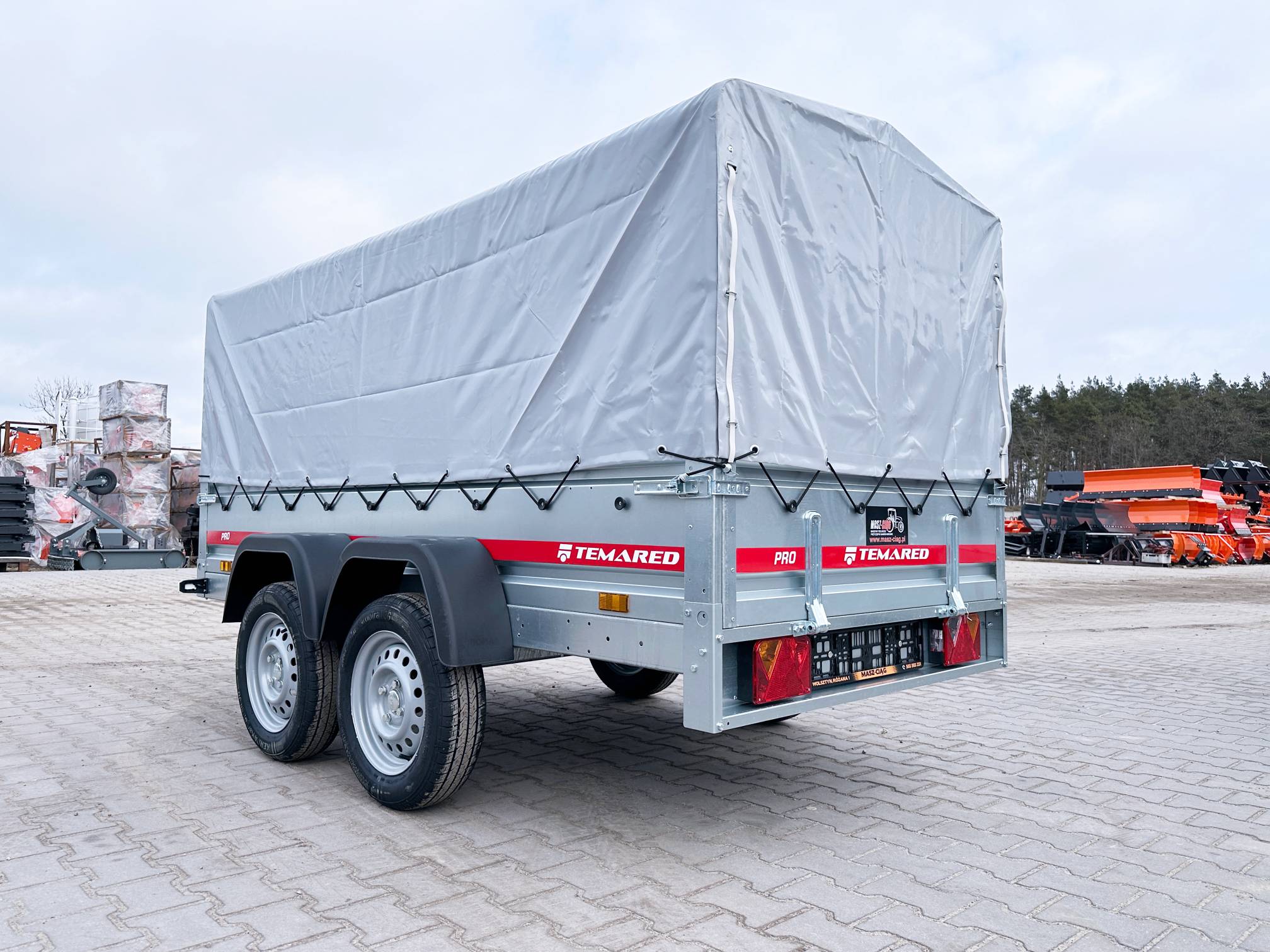Remorque voiture à deux essieux avec bâche 300-750 kg – Image 8